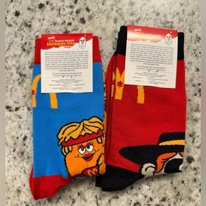 2 Pairs Of McDonald's McHappy Day Socks